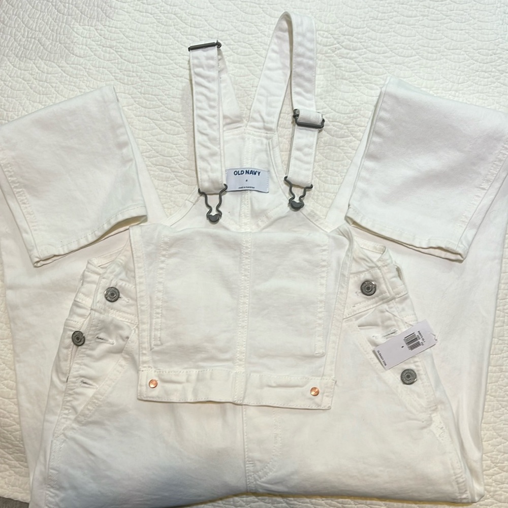 White Denim Overalls | NWT